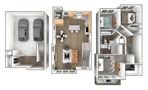 3 bedroom 2.5 bathroom townhome  at The Austin Townhomes, Draper, UT 84020